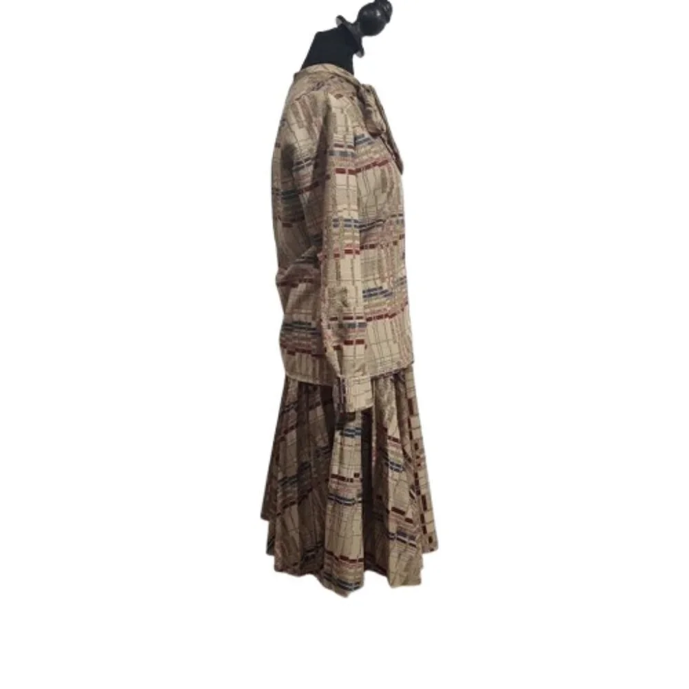 Vintage Frances Henaghan 1970's Skirt and Blouse Women's Size 2